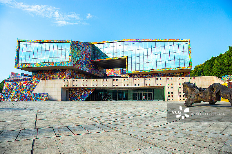 四川美术学院外的艺术展览馆图片素材