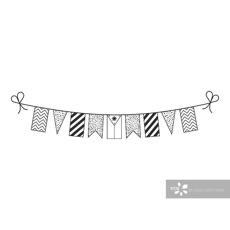 菲律宾国庆节的装饰彩旗图片素材