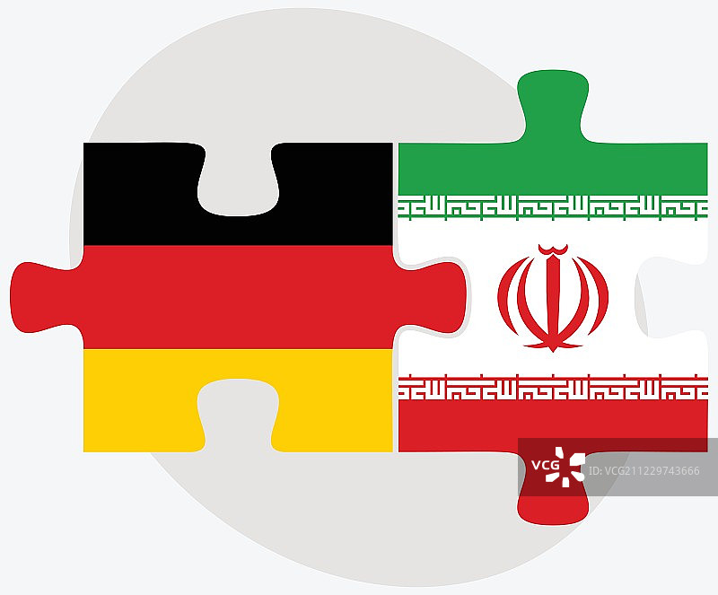德国和伊朗国旗图片素材