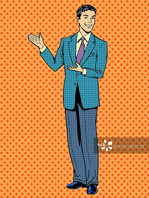 商务人士演示手势商业概念图片素材