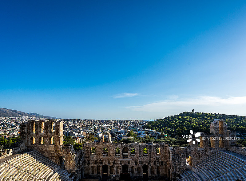 希腊雅典卫城的狄俄尼索斯剧场图片素材
