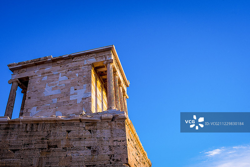 希腊雅典卫城的雅典娜胜利女神庙图片素材