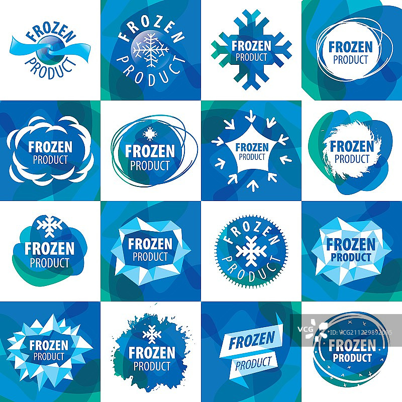 冷冻产品矢量logo合集图片素材