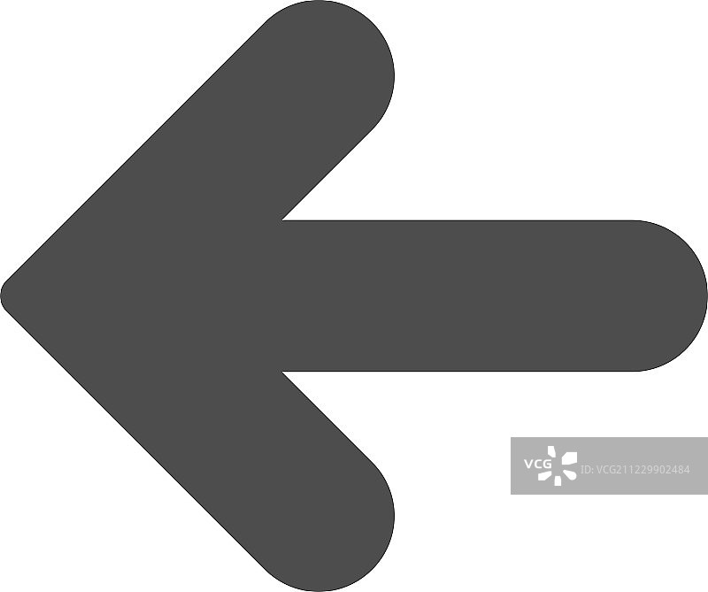 灰色扁平箭头向左图标图片素材