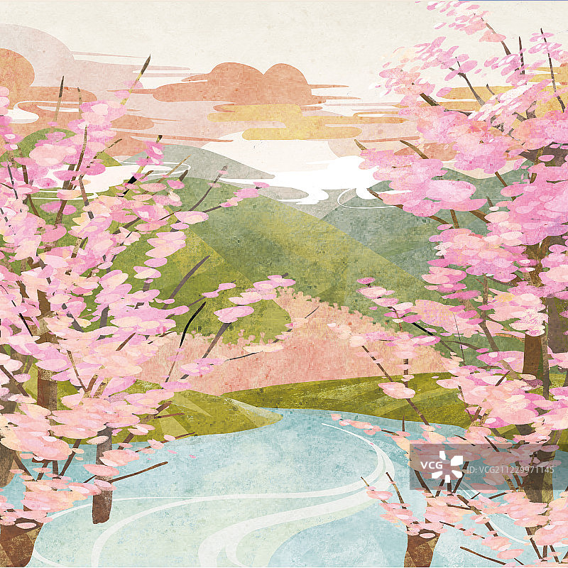 桃花源记图片素材