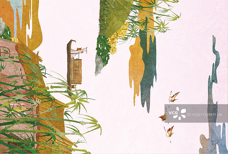 桃花源记图片素材