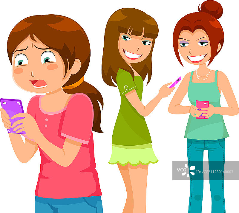 通过手机进行欺凌图片素材