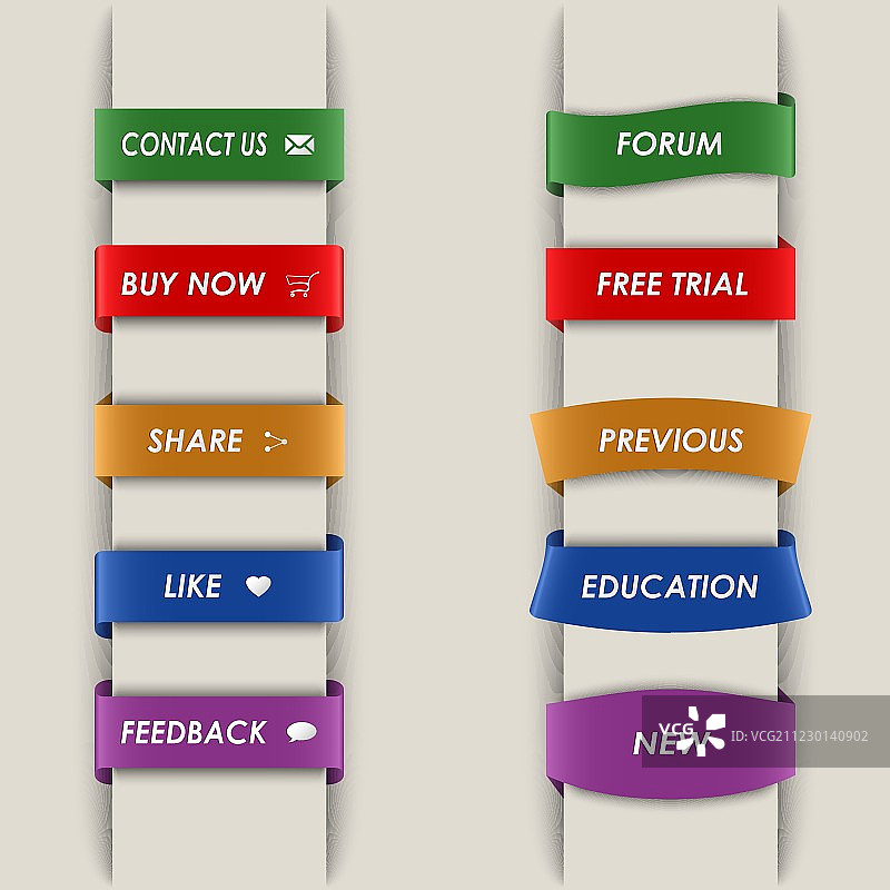 彩色竖版网页书签背景图片素材