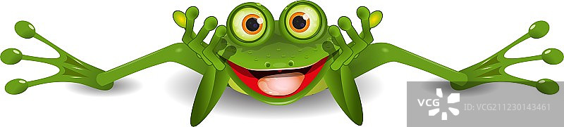 有趣的青蛙趴在肚子上图片素材