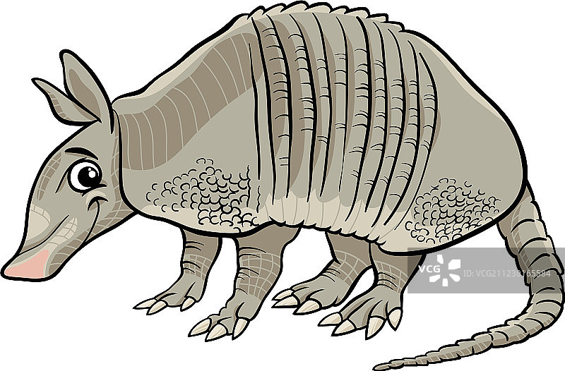 犰狳动物卡通图片素材