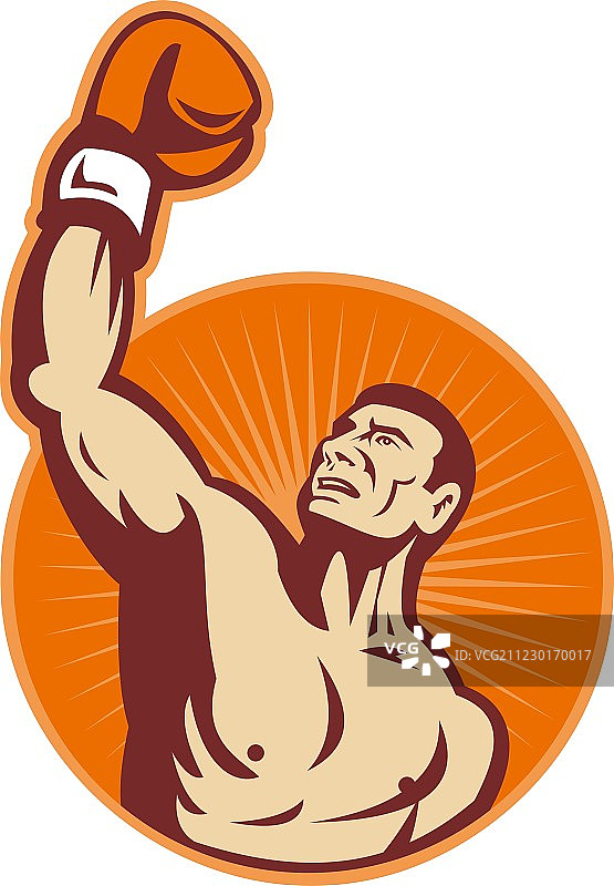 拳击手向上挥拳图片素材