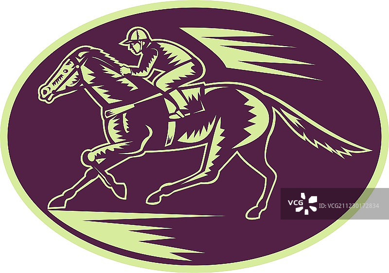 赛马骑师侧视图图片素材