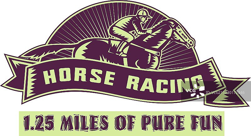 赛马骑师木版画图片素材