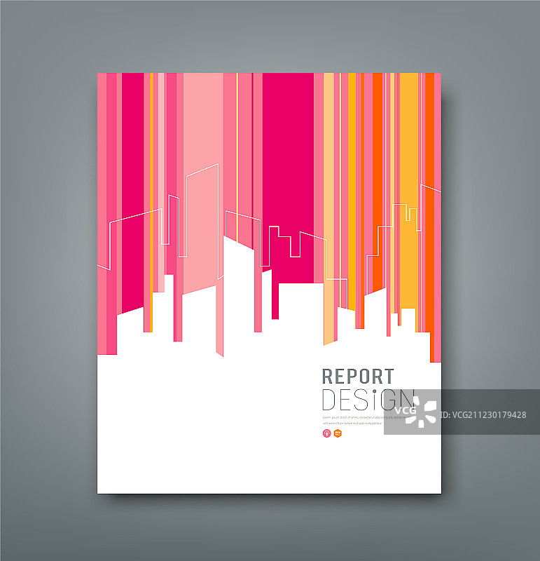 杂志封面：彩色建筑背景图片素材