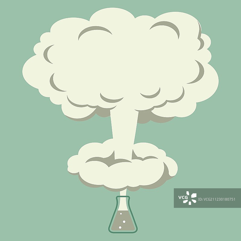 烧瓶中的化学实验爆炸图片素材