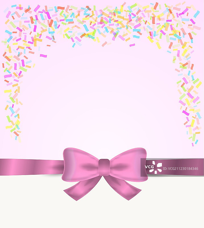 礼品卡和五彩纸屑图片素材