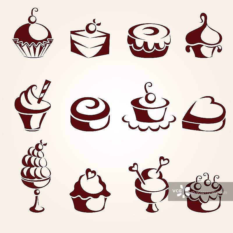纸杯蛋糕合集图片素材