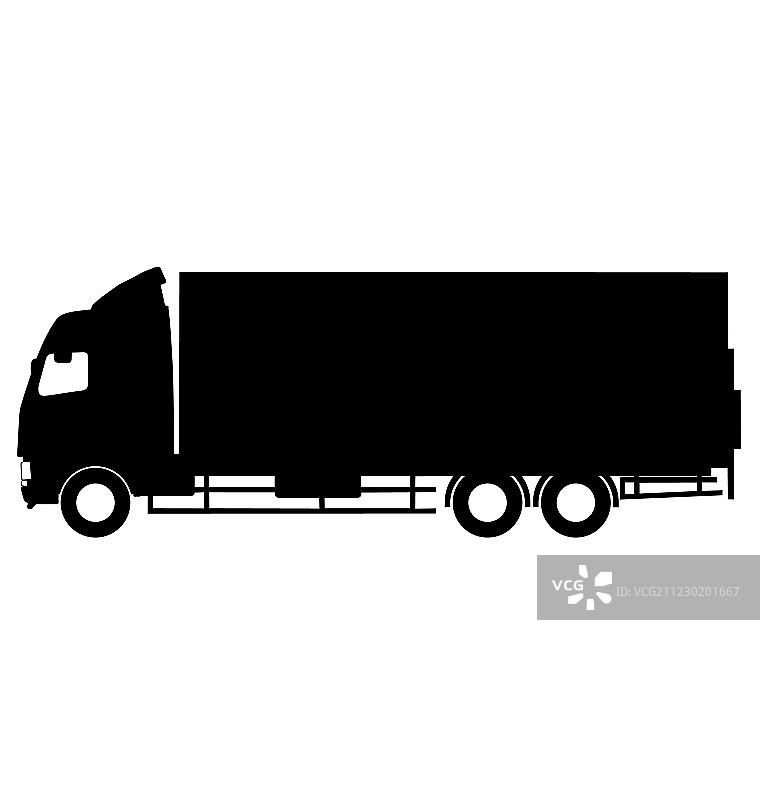 卡车轮廓图片素材