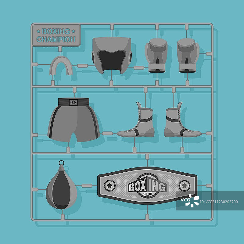 拳击塑料模型零件图片素材