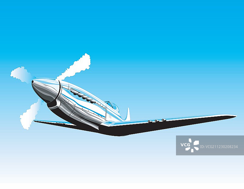 复古螺旋桨飞机图片素材