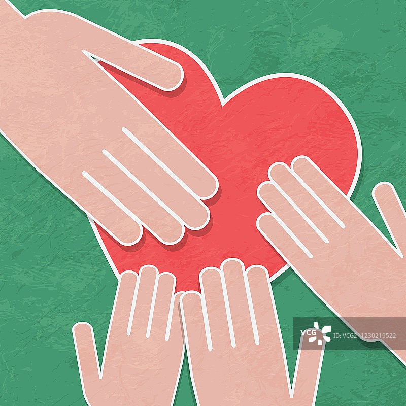 手持心形，慈善之手捧着一颗心图片素材