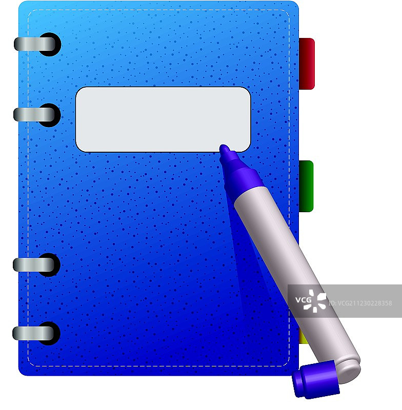 蓝色日记本图片素材