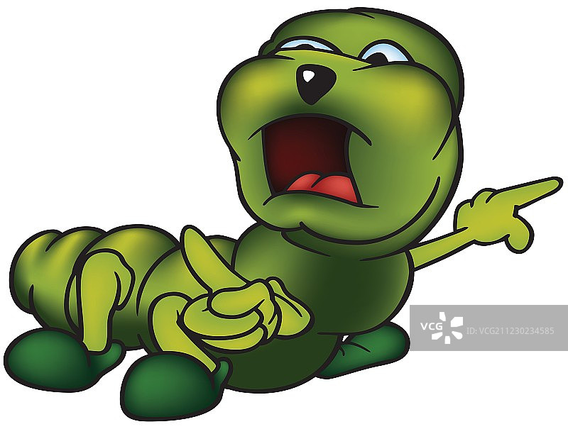 绿色毛毛虫图片素材