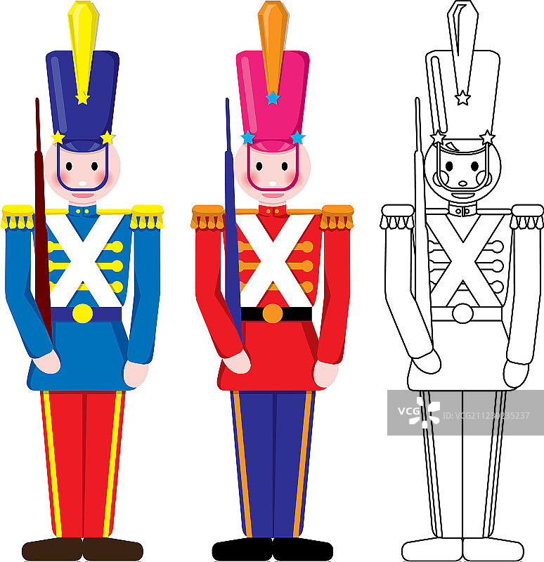 快乐的复古玩具士兵图片素材