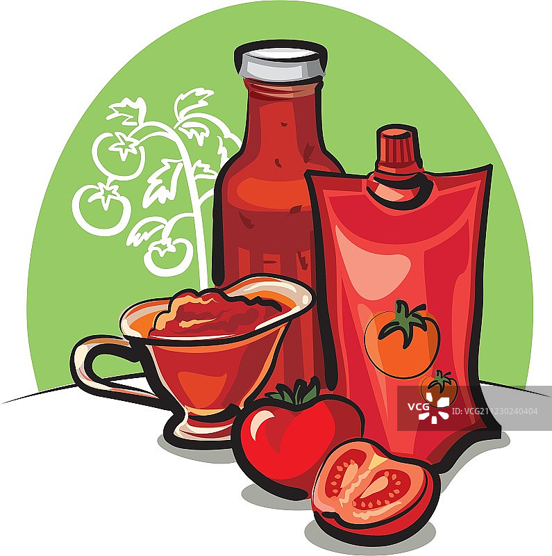 番茄酱和番茄沙司图片素材