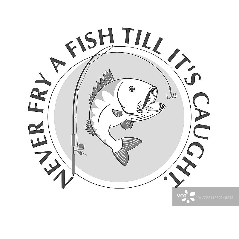 带有谚语的钓鱼标志图片素材