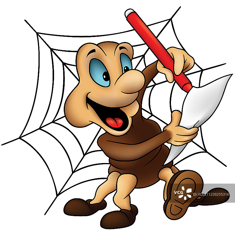 蜘蛛画家图片素材