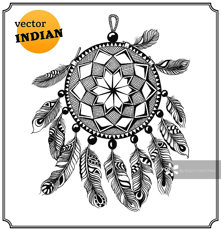 美国印第安萨满捕梦网图片素材