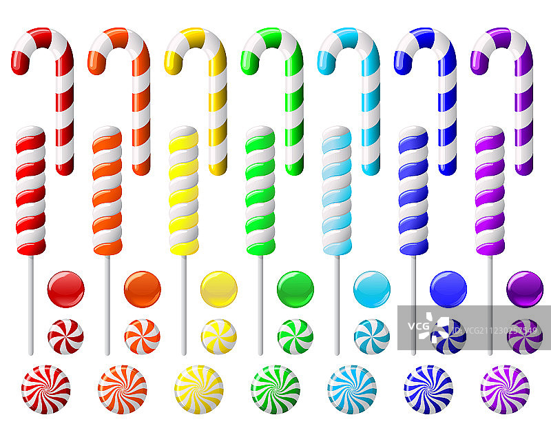 美味的彩色棒棒糖系列图片素材