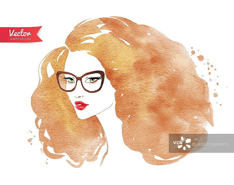 戴眼镜的年轻女人图片素材