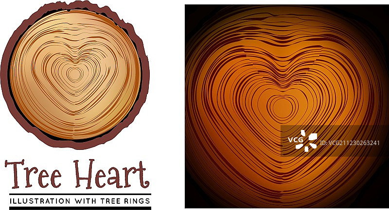 心形木制十字架截面图片素材