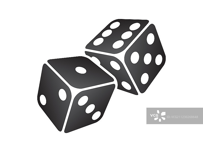 黑色骰子图片素材