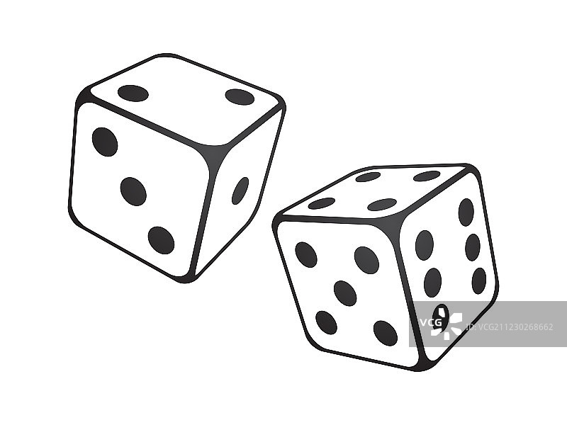 白色骰子图片素材