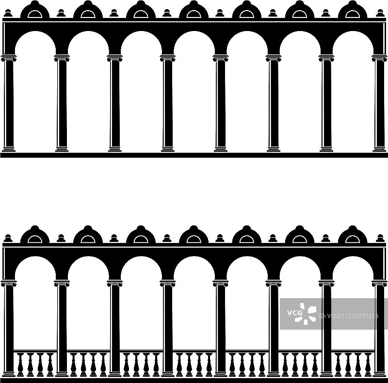 画廊剪影图片素材