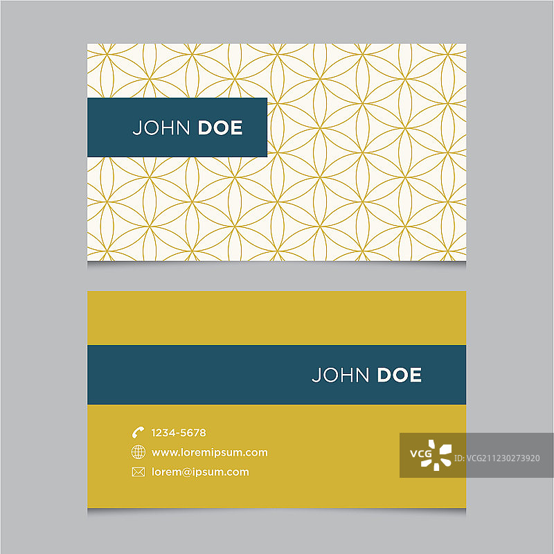 黄色名片图案图片素材