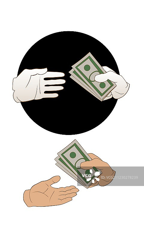 给予金钱图片素材