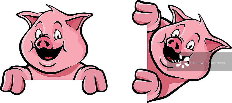 小猪相框装饰图片素材