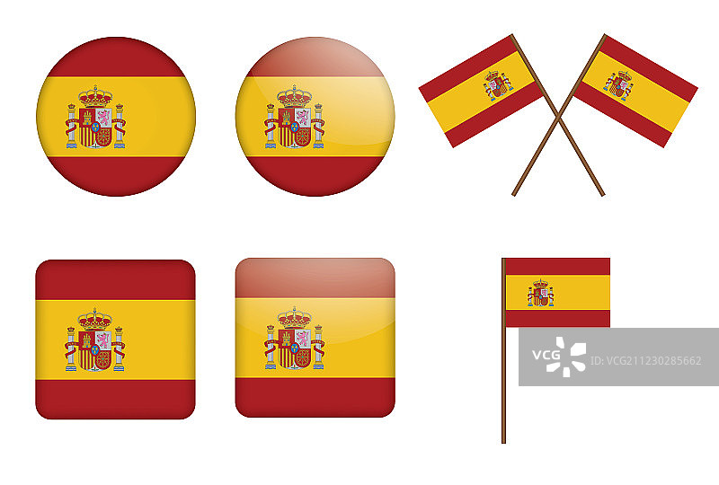 西班牙国旗徽章图片素材