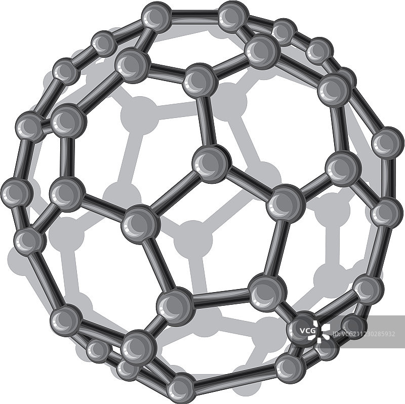 C60巴基球分子结构图片素材