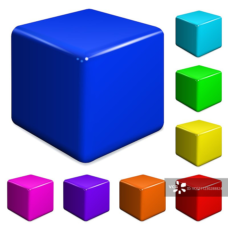 塑料立方体图片素材