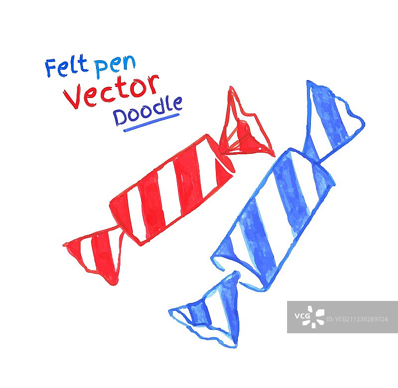 毛毡笔画的糖果图片素材