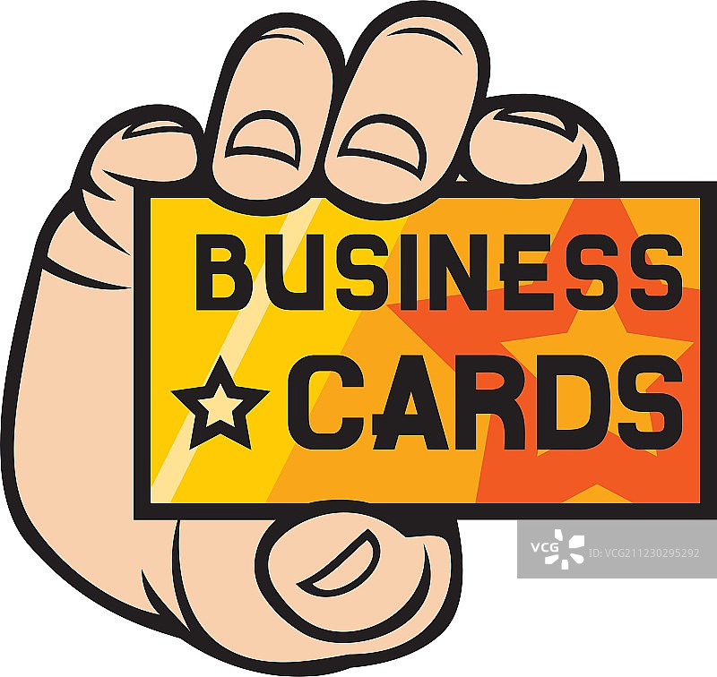 手持名片图片素材