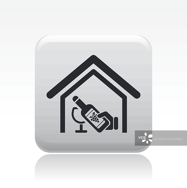 现代酒庄概念单图标矢量插画图片素材