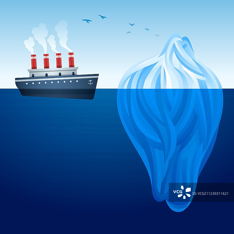 冰山船图片素材