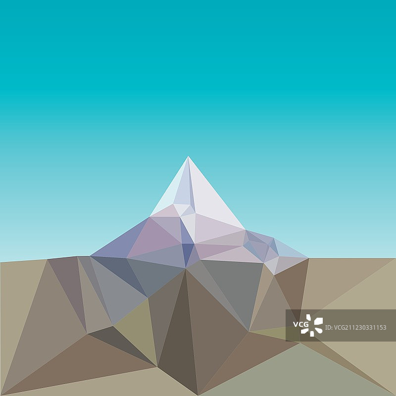 低多边形山地景观图片素材