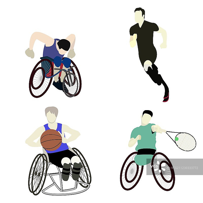 残疾人运动图片素材